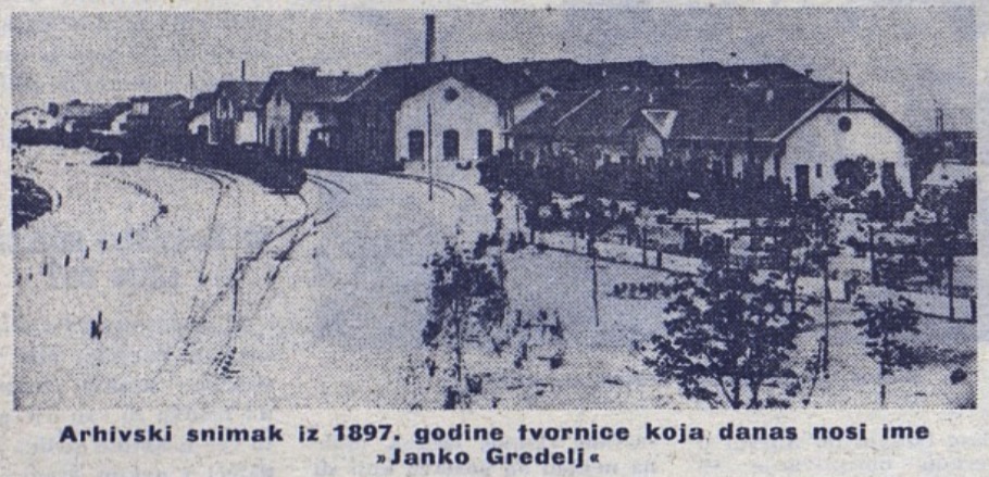 Tvornica Janko Gredelj osnovana kao Radionica Kraljevskih ugarskih državnih željeznica, arhivski snimak iz 1897. godine